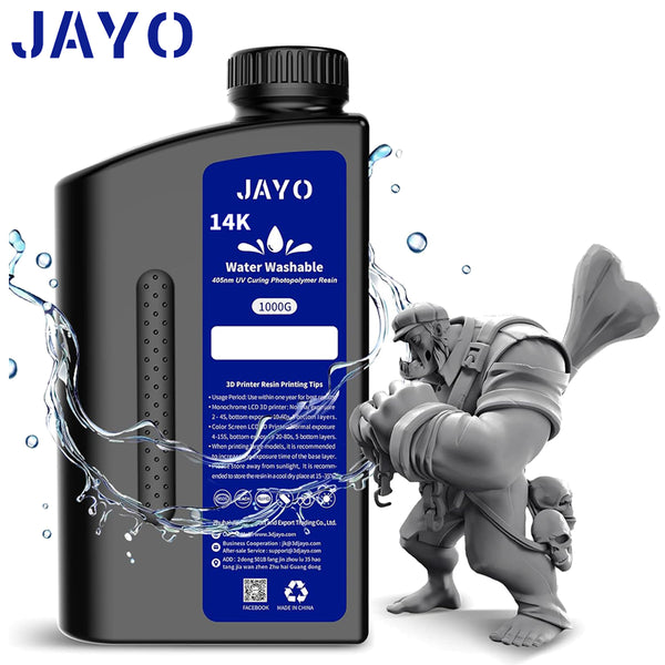 JAYO 1KG 14K Water Washable 3D Printer UV Resin 405nm Good Liquidity LCD DLP