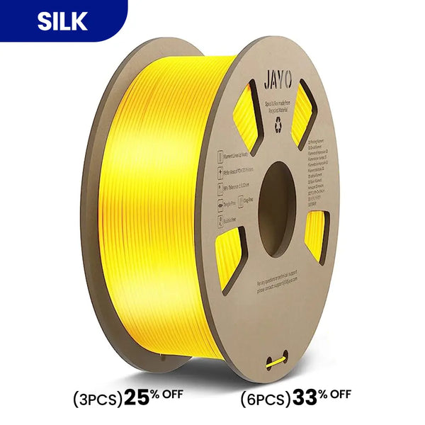 JAYO Silk PLA Filament 1,75 mm, filament d'imprimante 3D PLA Argent  brillant, bobines de 1,1 kg, précision dimensionnelle +/- 0,02 : :  Commerce, Industrie et Science