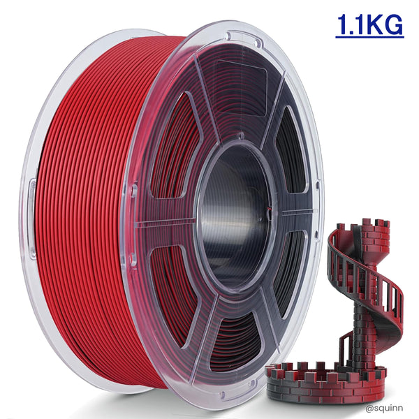 【MOQ:3】JAYO Dual-Color Matte PLA 3D Printing Filament 1.75mm, 1.1kg Spool (2.4 lbs), Dimensional Accuracy ±0.02mm