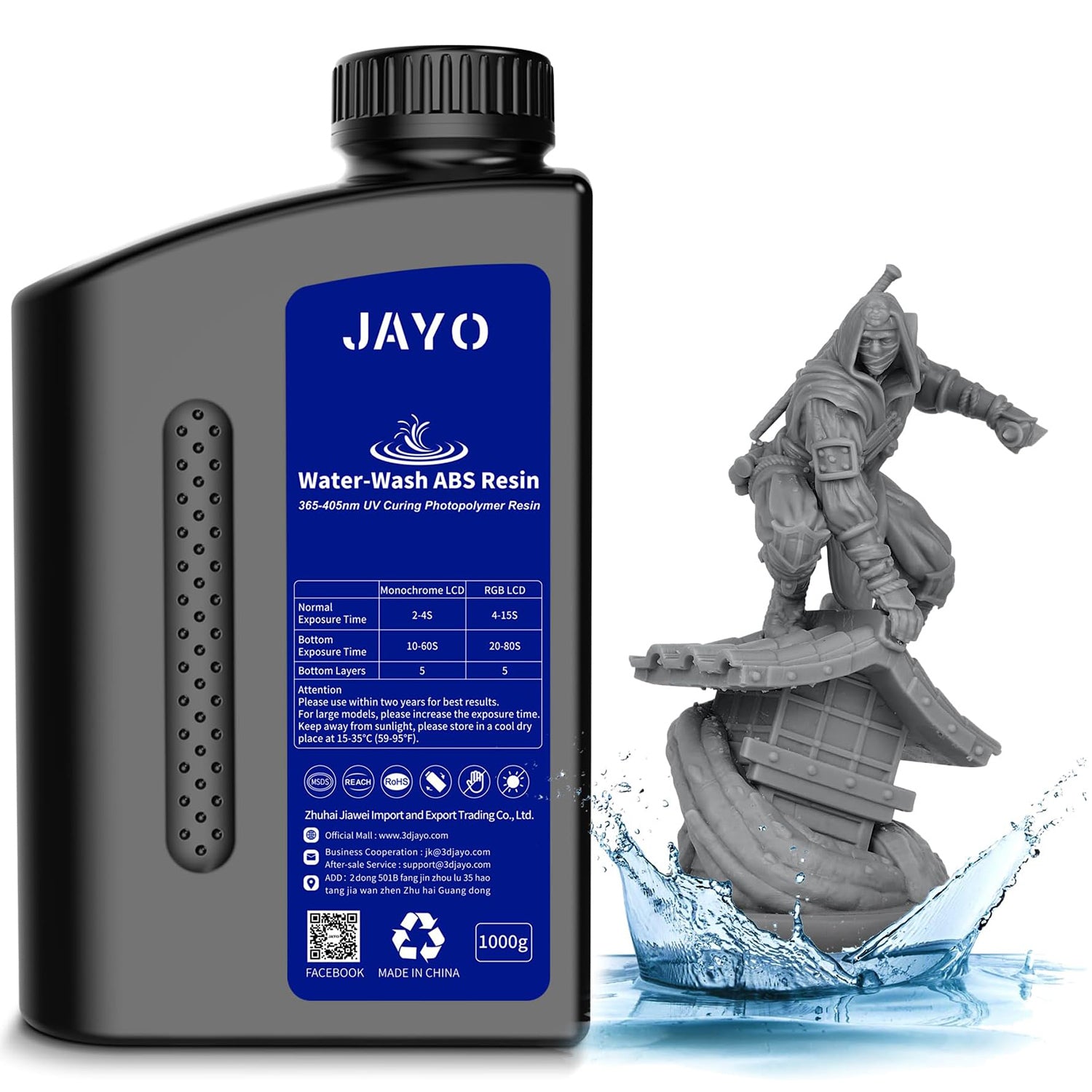 スタイリング剤 jiiou JAYO ABS-Like/Water Wash ABS Resin 1KG 3D Printing Photopolymer Resin