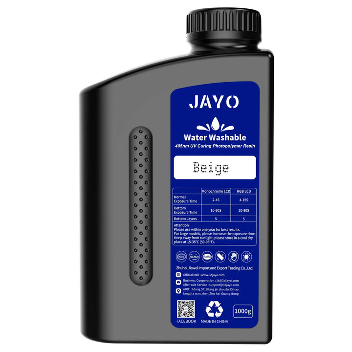 JAYO Water-Washable Resin 1KG 3D Printing Photopolymer Resin - jayo3d